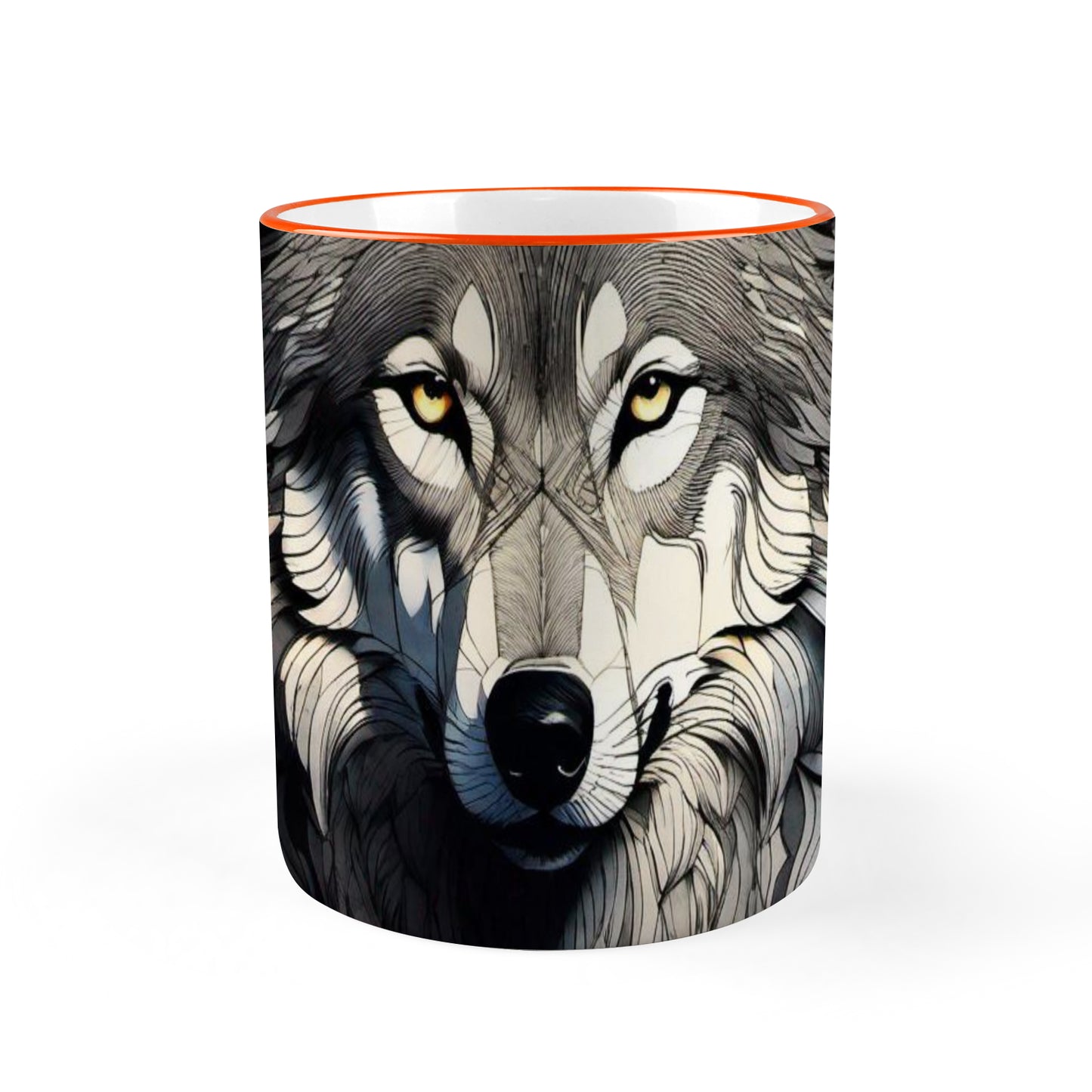Custom Ceramic Mug With Colored Rim and Handle(11oz)