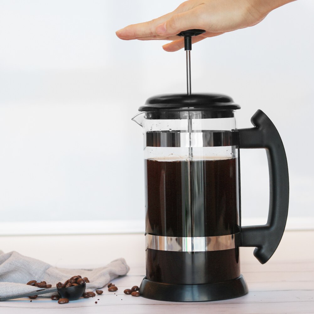 French Press Coffee/Tea Brewer Coffee Pot Coffee Maker Kettle 1000ML Stainless Steel Glass Thermos Barista Tools  Coffee Carafe
