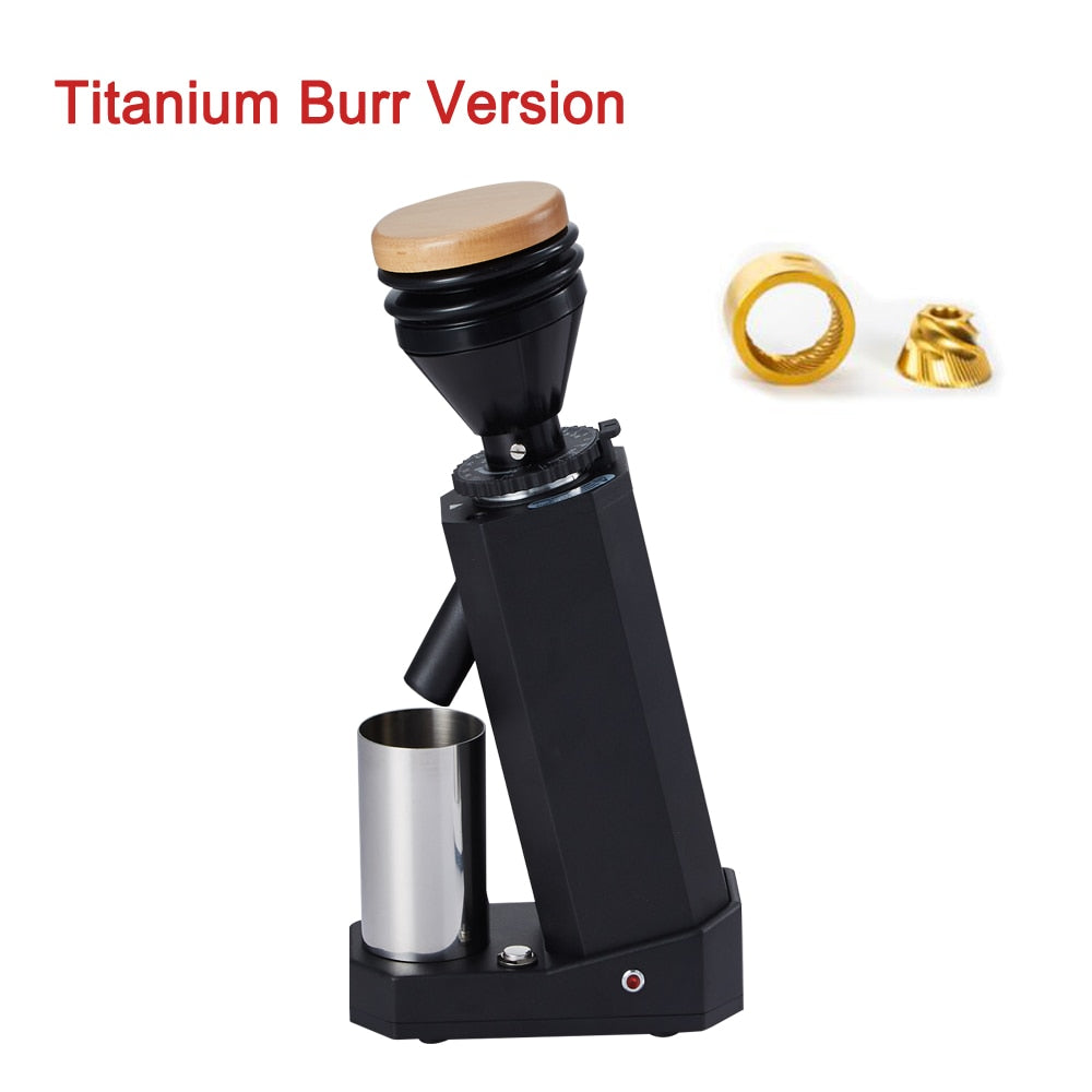 ITOP Electric Coffee Grinder 40MM Titanium Burr | Metal Bean Hopper 75g | Elegant Small Coffee Grinder Machine